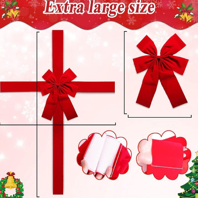 Christmas Door Hanging Bow Ribbon