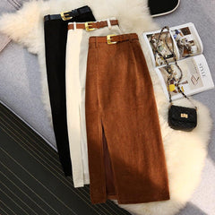 Women’s A-Line Corduroy Skirt