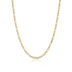 INBLUE Stainless Steel Figaro Chain Necklace for Men Silver/Gold Chain Necklaces Jewelry Gift for Women Chain Lengths 16-36 inches (Gold 3mm-26)