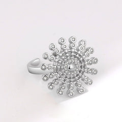 Adjustable Sunflower Spinning Ring for Women