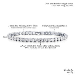 4.0mm Zircon Tennis Bracelet for Men and Women