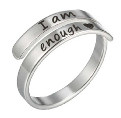 Dual Band English Stainless Steel Ring