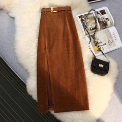 Women’s A-Line Corduroy Skirt