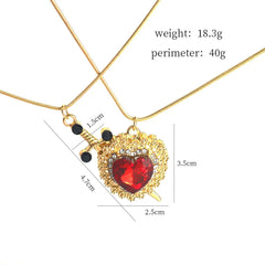 Heart-Shaped Diamond Love Necklace