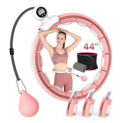 EPEHSPORT Silent Infinity Smart Hoops with Counter 22"-44" Weighted Exercise Hoola Equipment 2 in 4 Abdomen Fitness MassageInfinity Hoop Weighted Hula Hoop with Sweat Belt.