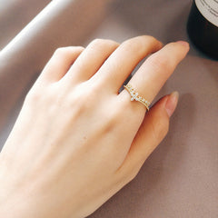 Minimalist Adjustable Open Ring with Unique Design