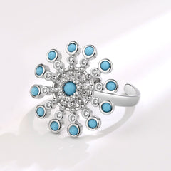 Adjustable Sunflower Spinning Ring for Women