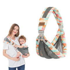 Huifen Adjustable One Shoulder Baby Carrier for Infant Lightweight Breathable Mesh Baby Hip Carrier Portable Baby Carrier Sling for Newborn to Toddler Girl and Boy 6-40 lbs (Orange)